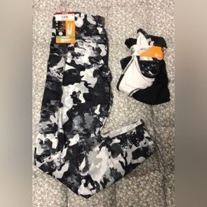 AVIA Womens Long Length Leggings 3-Piece Set Tank Top Bra Leggings